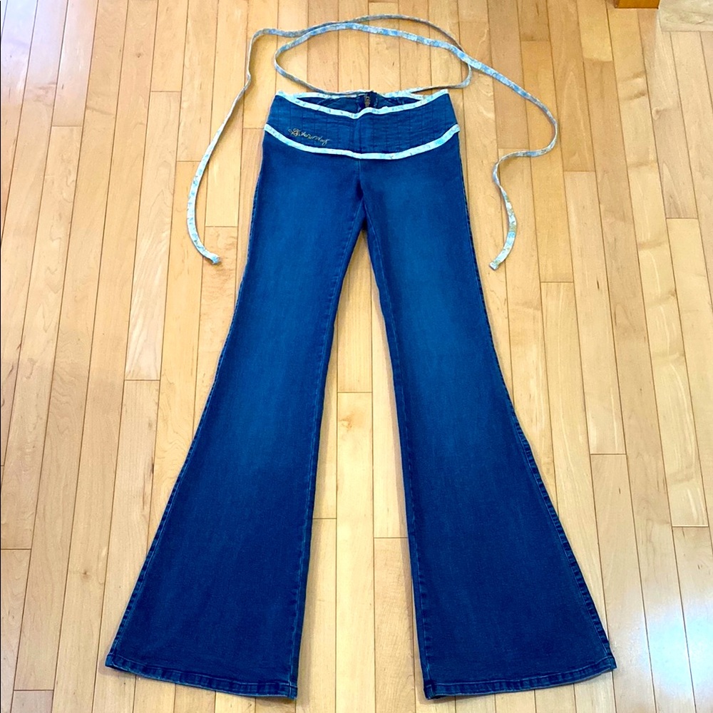 NWOT Y2K ♥️ Women's Blue Flare Jeans - Picture 1 of 6
